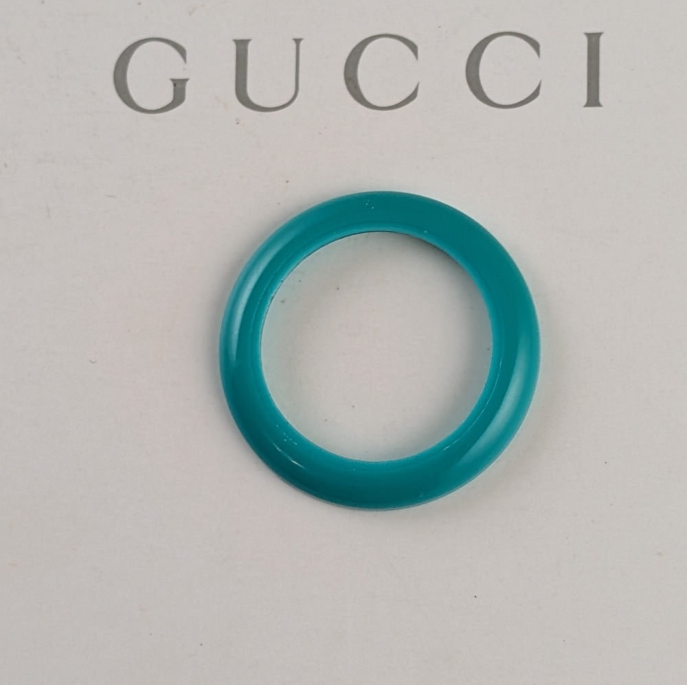 GUCCI BEZEL FOR 1100/1200 SERIES WATCH/EXCELLENT CONDITION/TEAL PLASTIC BEZEL